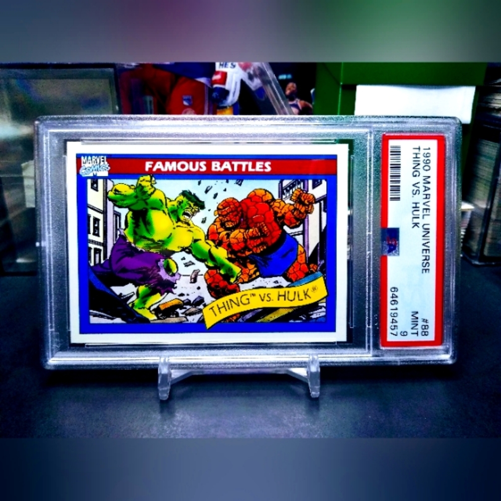 Thing vs Hulk 1993 Skybox Marvel Universe Famous Battles #88 PSA 9